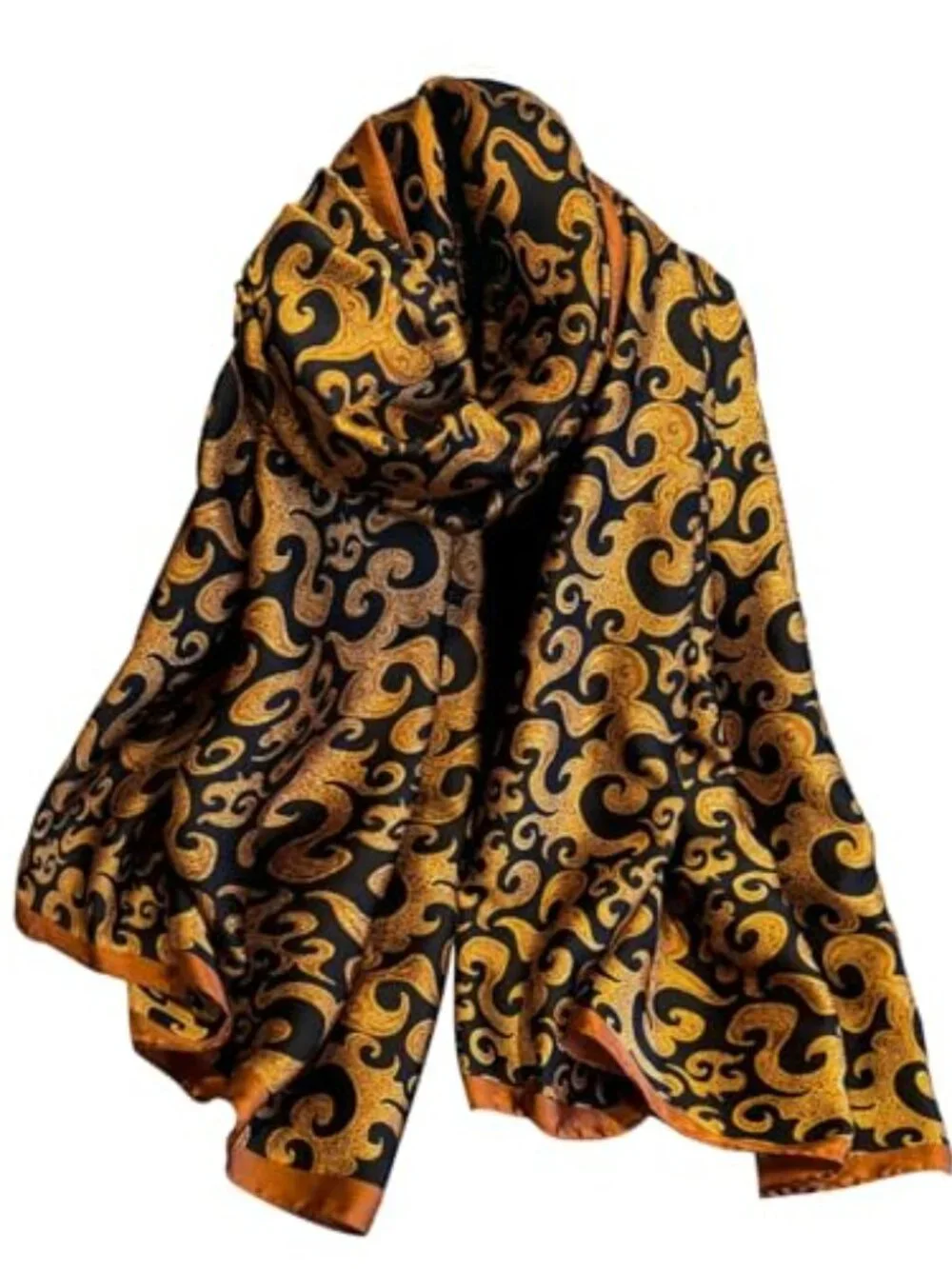 100% Mulberry Silk Scarf Long Satin Fashion Lightweight Wrap